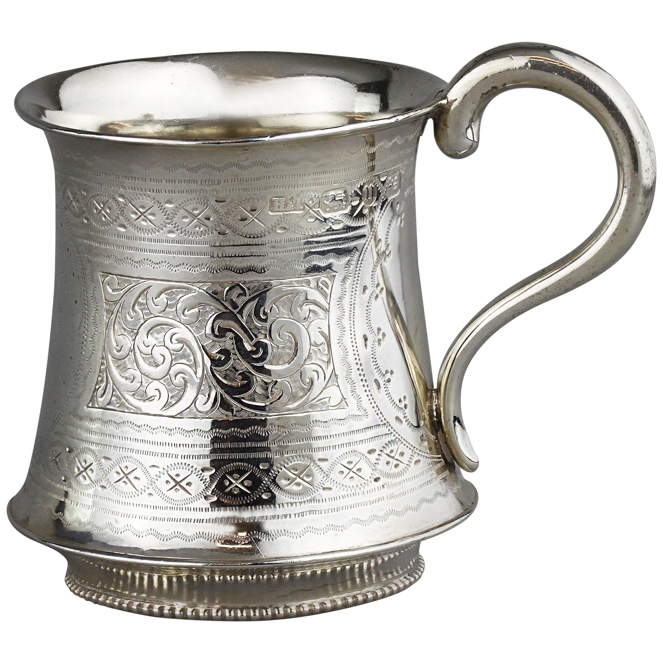 Antique Victorian Sterling Silver Cup, Hilliard & Thomason, Birmingham, 1894