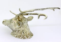 Antique Victorian Sterling Silver Deer Stirrup Cup by Thomas Smily, London, 1892