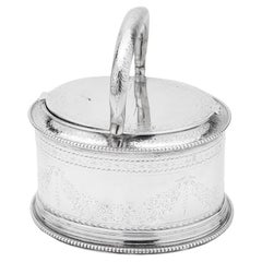 Antique Victorian sterling silver double tea caddy. 