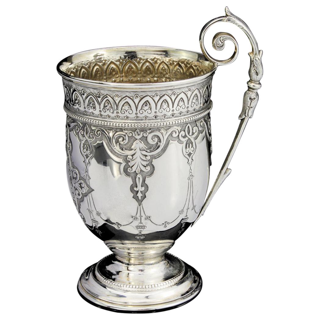 Antique Victorian Sterling Silver Drinking Cup