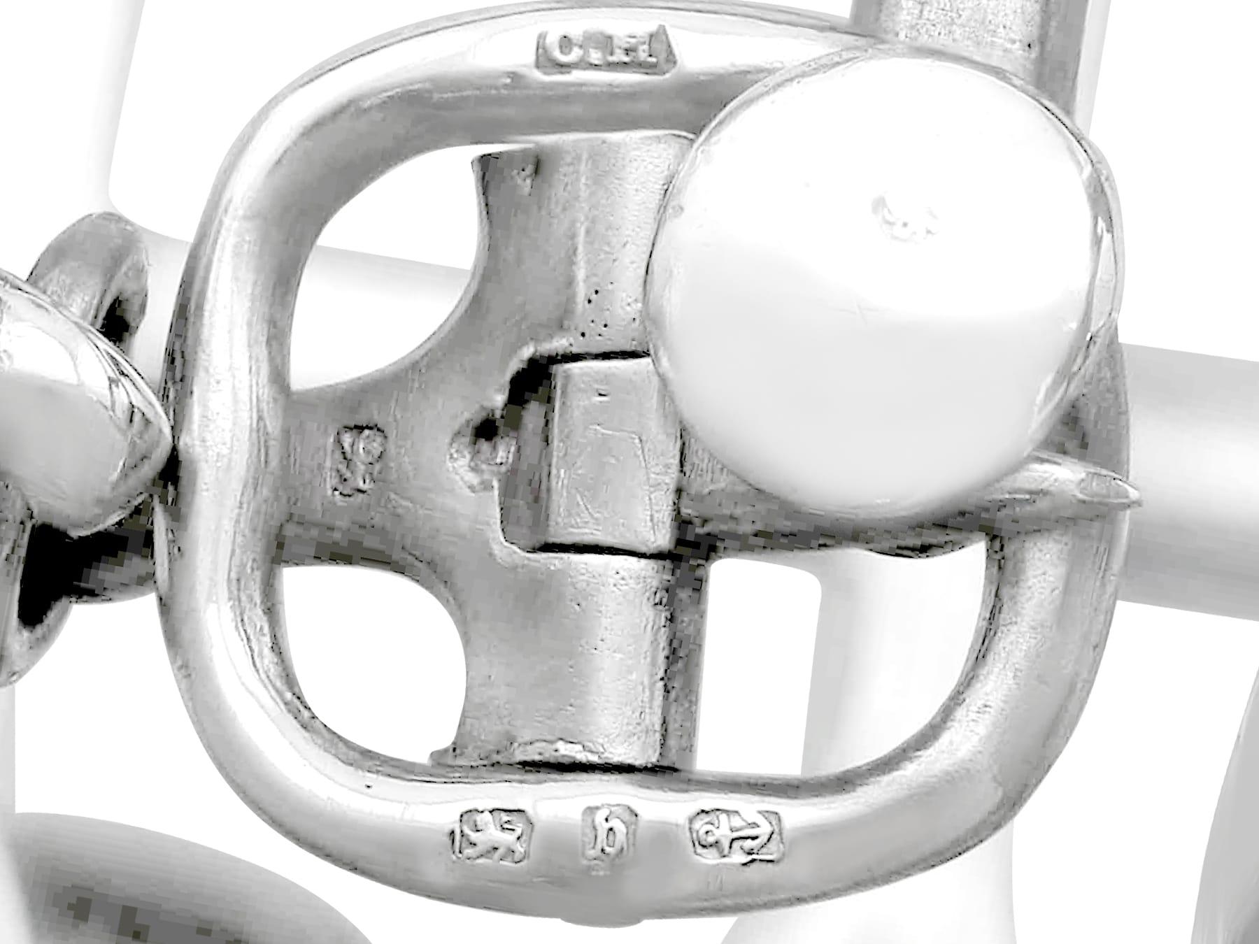 Antique Victorian Sterling Silver Equestrian Toast Rack (1896) im Angebot 2