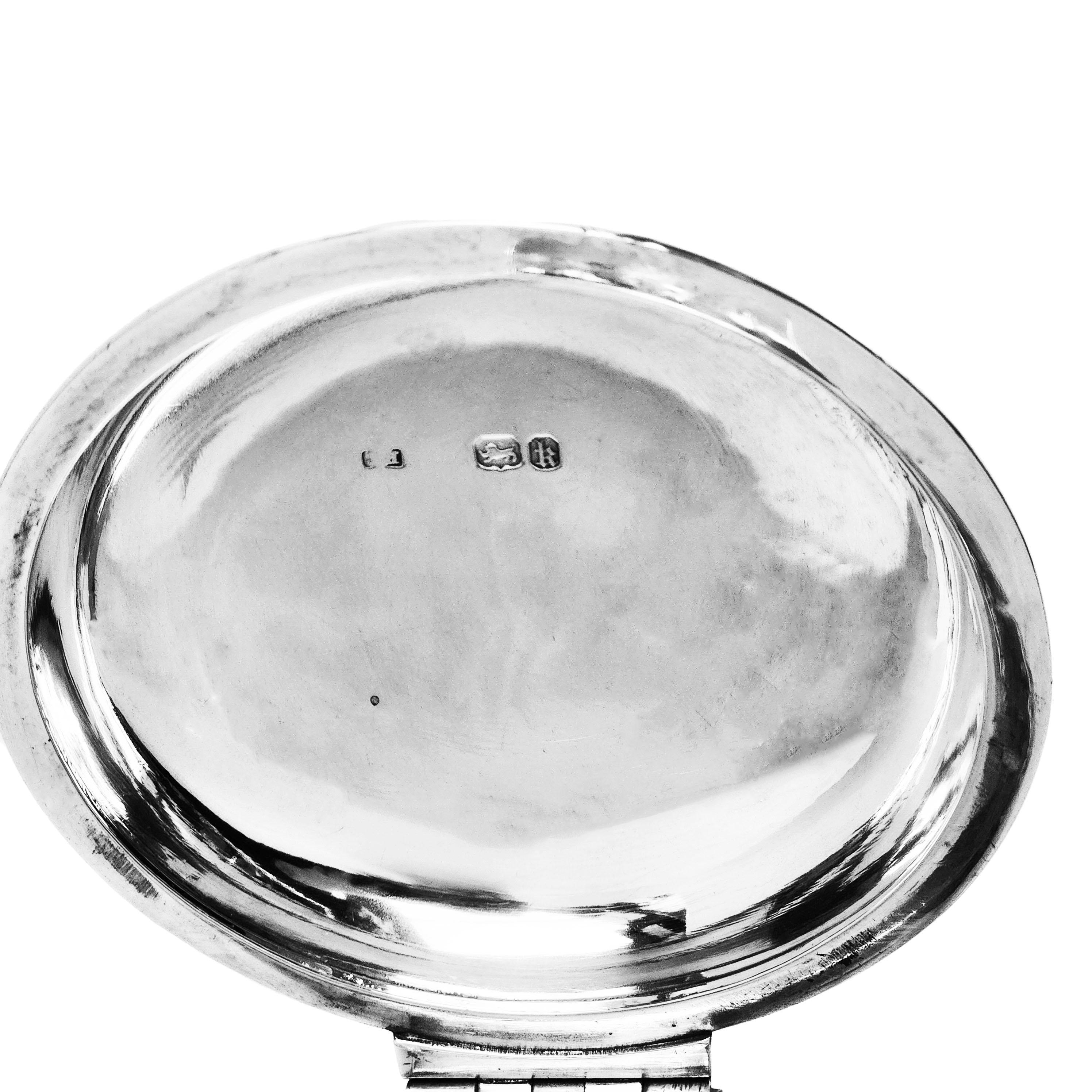 Antique Victorian Sterling Silver & Etched Glass Claret Jug Wine Decanter 1865 For Sale 3