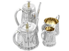 Antique Victorian Sterling Silver Four Piece Tea and Coffee Service