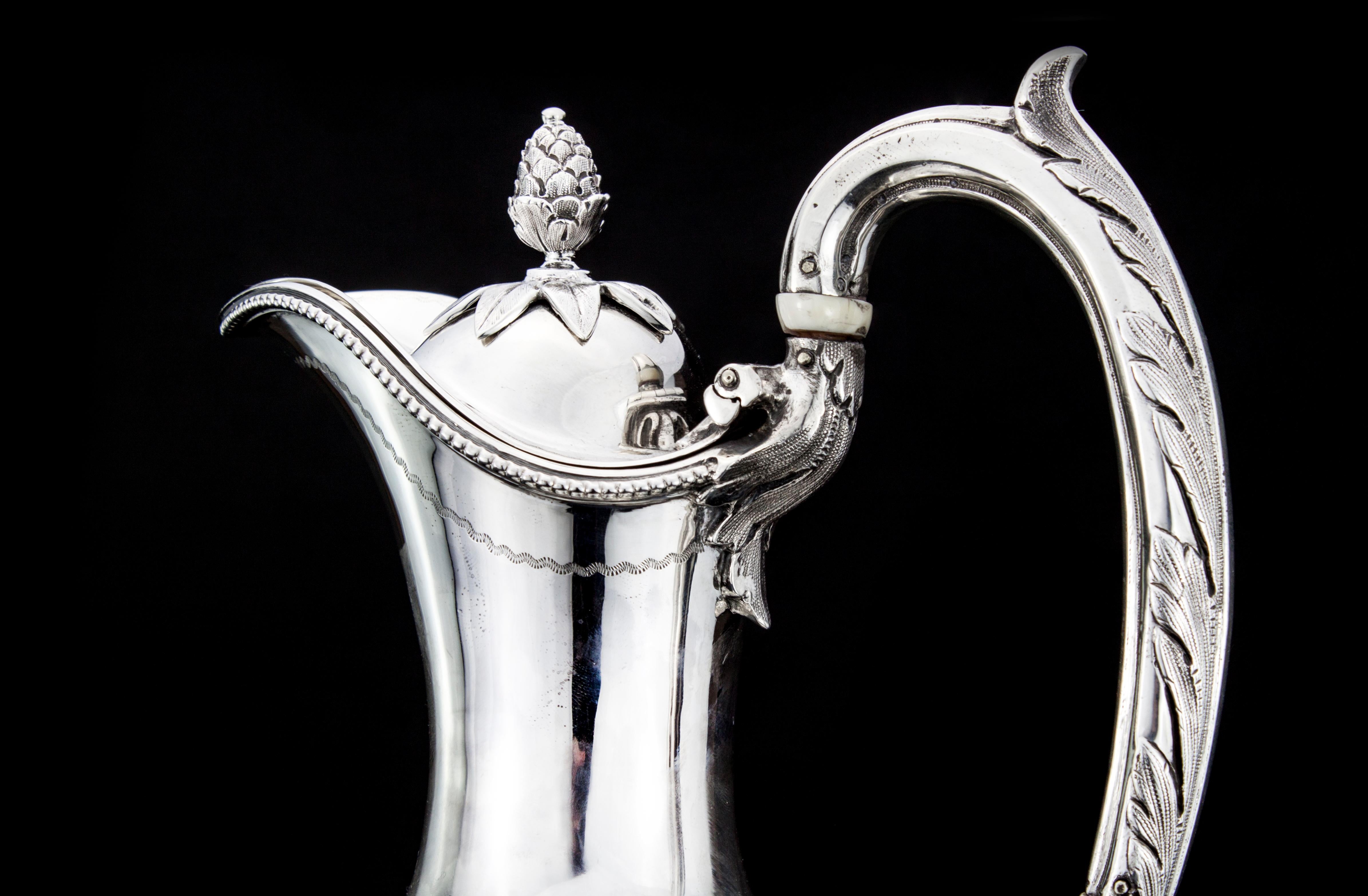 Fin du XIXe siècle Service à thé victorien antique en argent sterling, quatre pièces en vente