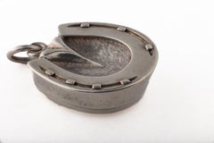 Antique Victorian Sterling Silver French Horseshoe Locket