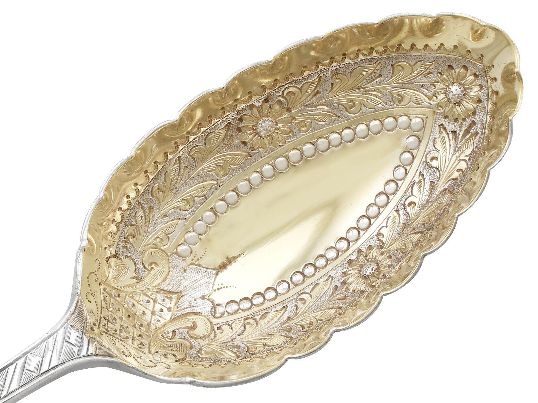 Victorian Sterling Silver Fruit Serving Set For Sale 1