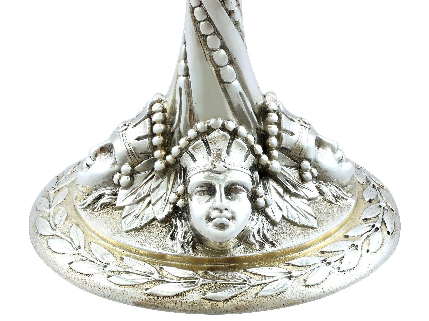 Victorian Sterling Silver Gilt Goblet In Excellent Condition For Sale In Jesmond, Newcastle Upon Tyne