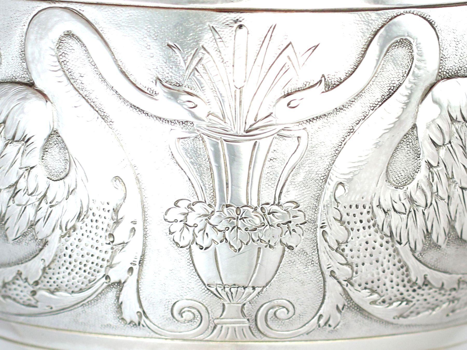 Antique Victorian Sterling Silver Gilt Goblet '1871' For Sale 2