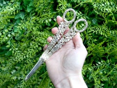 Antique Victorian Sterling Silver Gilt Grape Shears (1840)