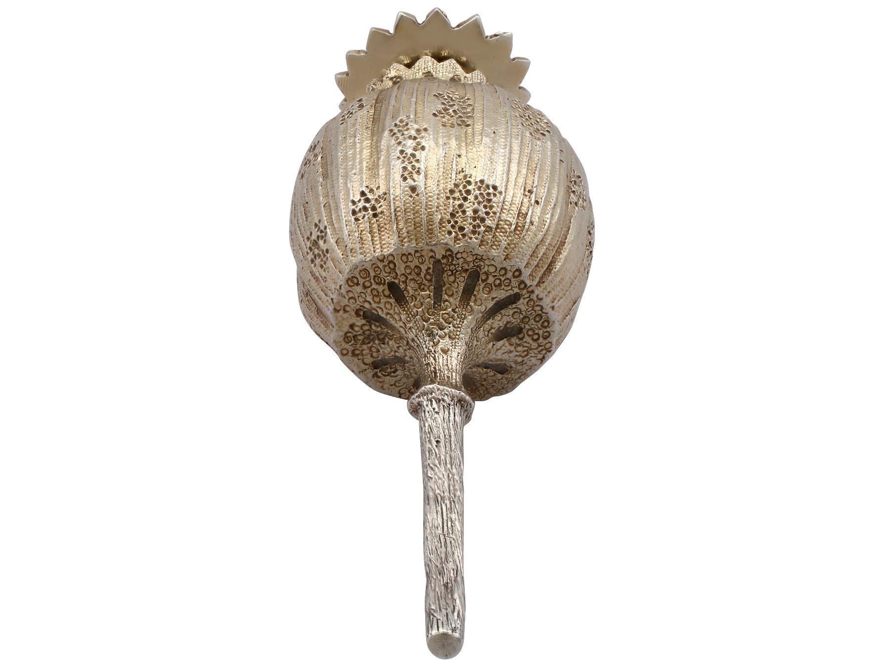 Antique Victorian Sterling Silver Gilt Pomander In Excellent Condition In Jesmond, Newcastle Upon Tyne