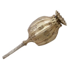Antique Victorian Sterling Silver Gilt Pomander