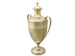 Antique Victorian Sterling Silver Gilt Presentation Cup and Cover