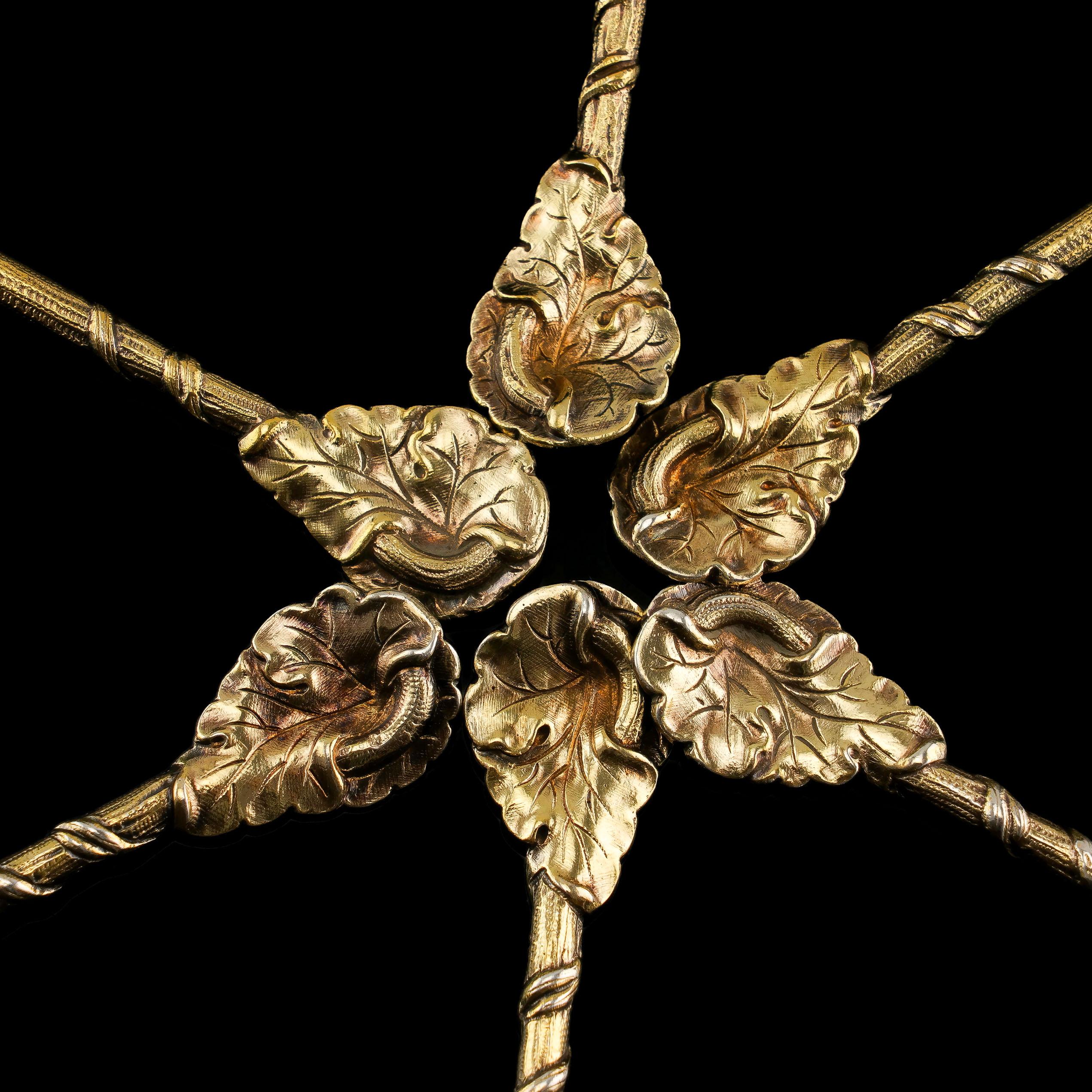 Antique Victorian Sterling Silver Gilt Set of 6 Spoons, Francis Higgins 1875 2