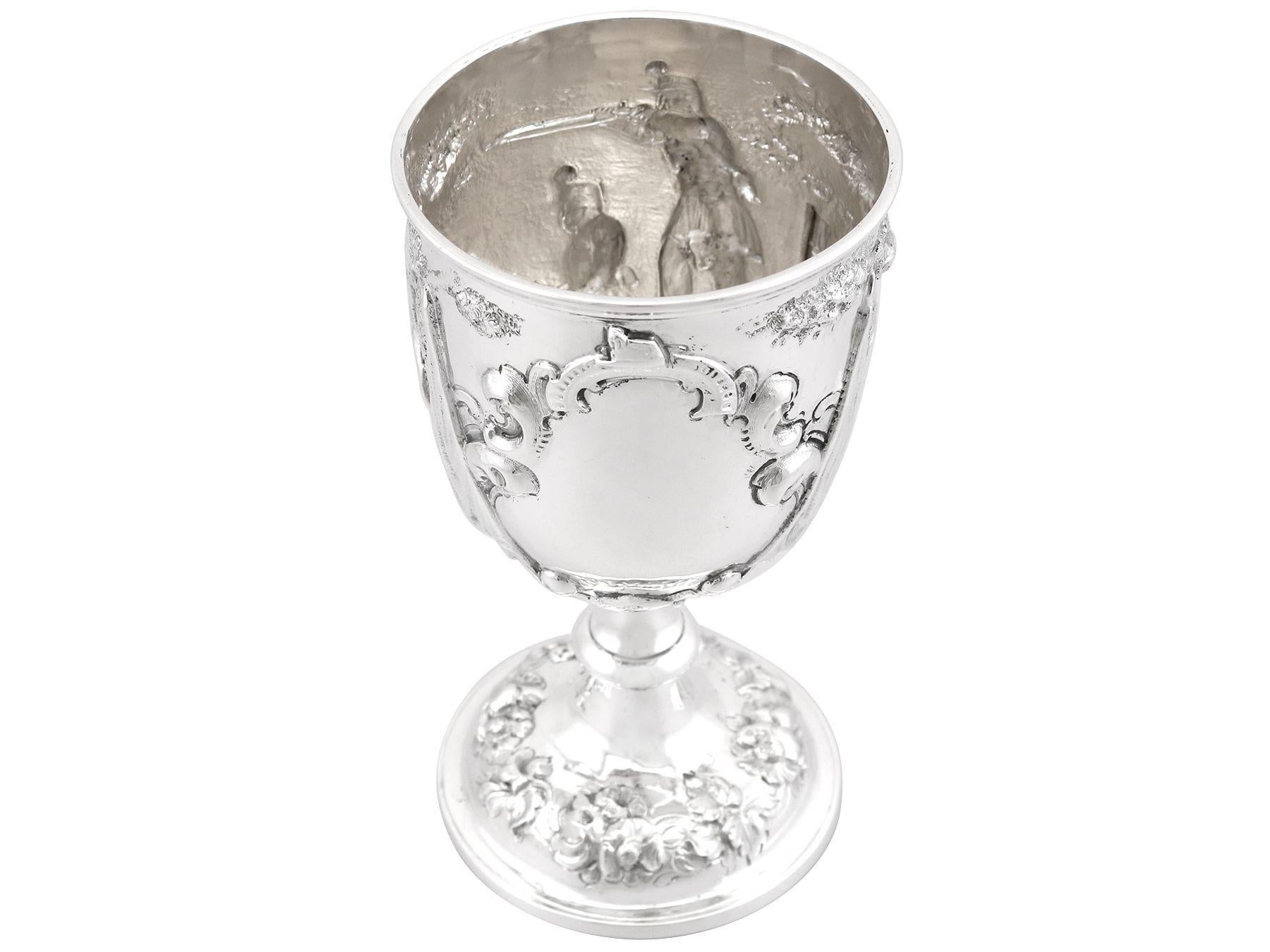 Antique Victorian Sterling Silver Goblet, 1861 In Excellent Condition In Jesmond, Newcastle Upon Tyne
