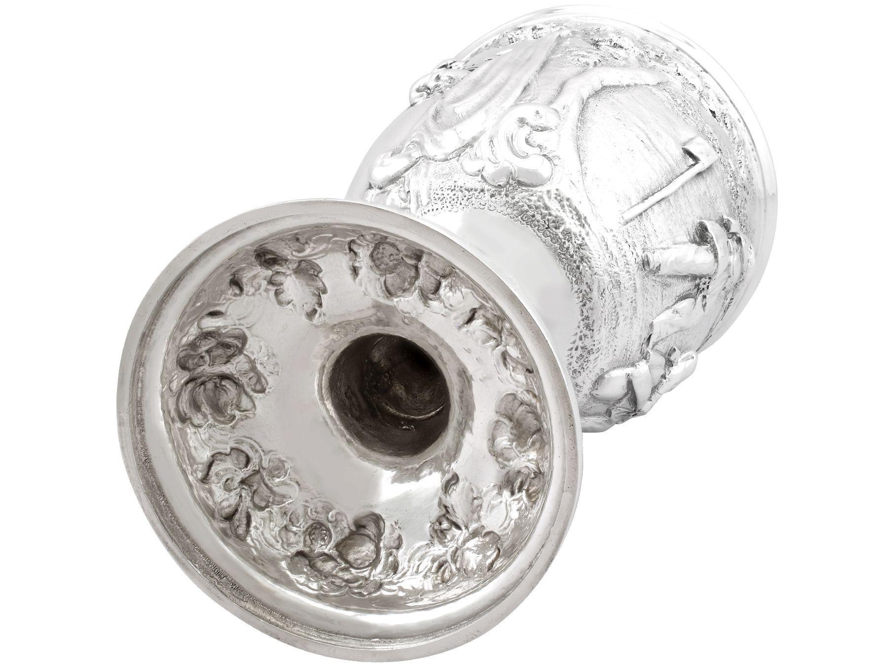 Antique Victorian Sterling Silver Goblet, 1861 3
