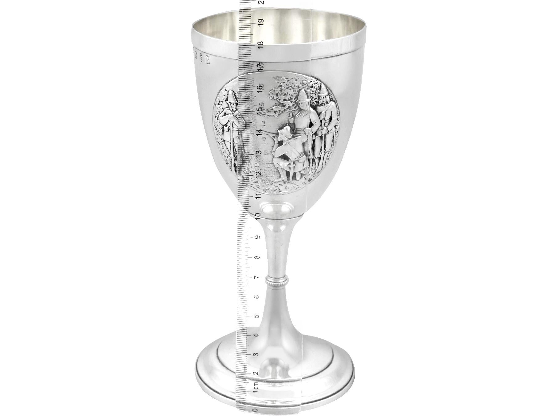 Elkington & Co Ltd Antique Victorian Sterling Silver Goblet For Sale 6