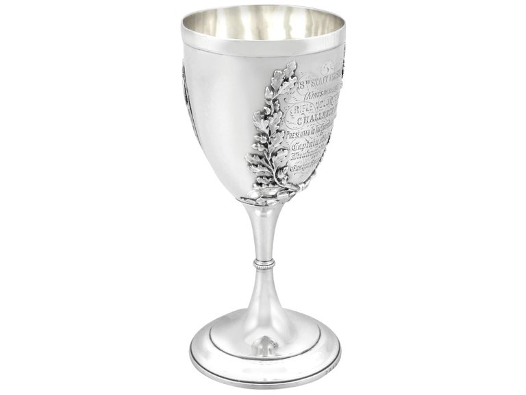 British Antique Victorian Sterling Silver Goblet, 1862 For Sale
