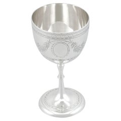 Antique Victorian Sterling Silver Goblet 1866