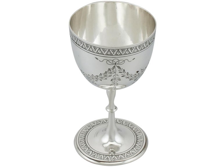 Antique Victorian 1867 Sterling Silver Goblet In Excellent Condition For Sale In Jesmond, Newcastle Upon Tyne