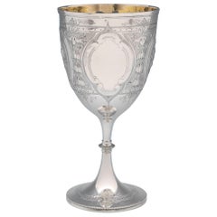 Antique Victorian Sterling Silver Goblet by Henry Wilkinson & Co. Sheffield 1876