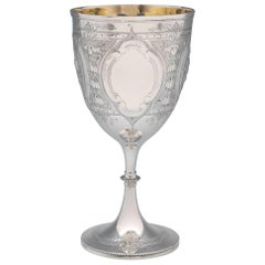 Gobelet victorien ancien en argent sterling par Henry Wilkinson & Co. Sheffield 1876