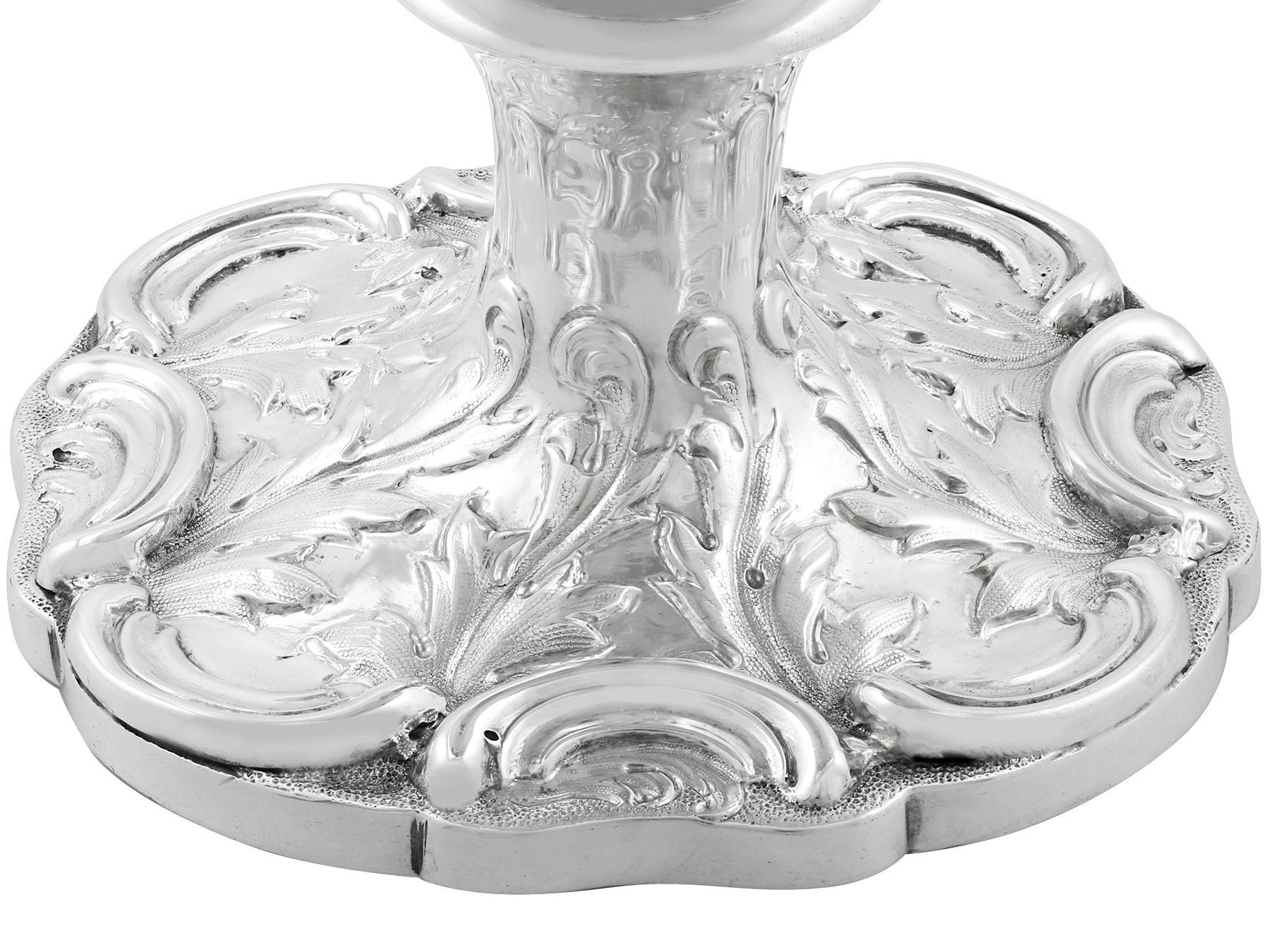Mid-19th Century Antique Victorian Sterling Silver Goblet by Joseph & Albert Savory For Sale