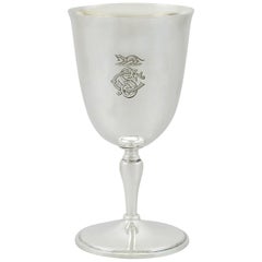 Antique Victorian 1871 Sterling Silver Goblet by S Smith & Son