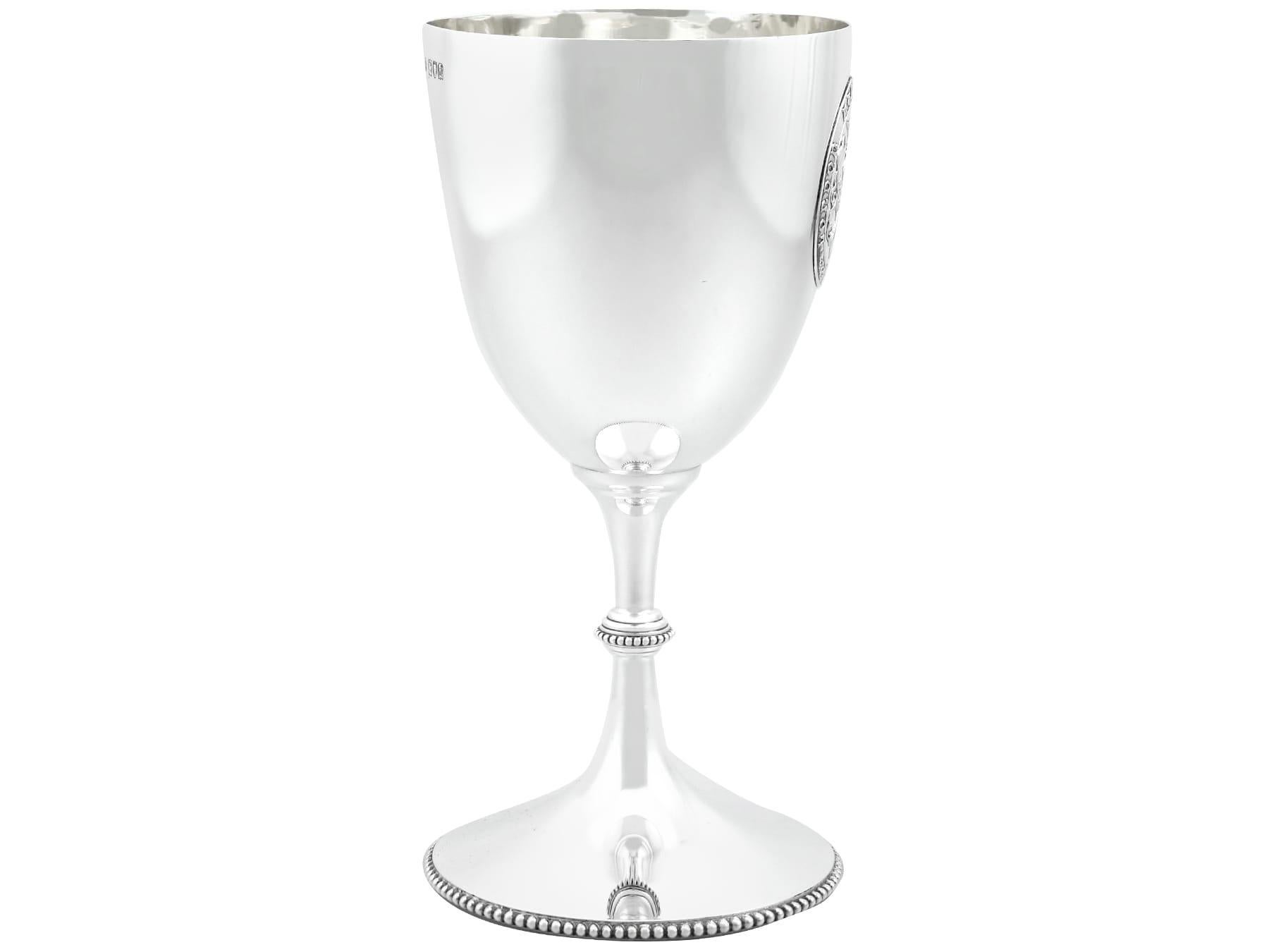 Antique Victorian Sterling Silver Goblet In Excellent Condition For Sale In Jesmond, Newcastle Upon Tyne