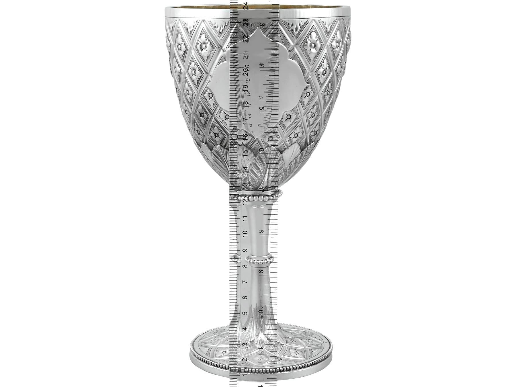 Antique Victorian Sterling Silver Goblet 4