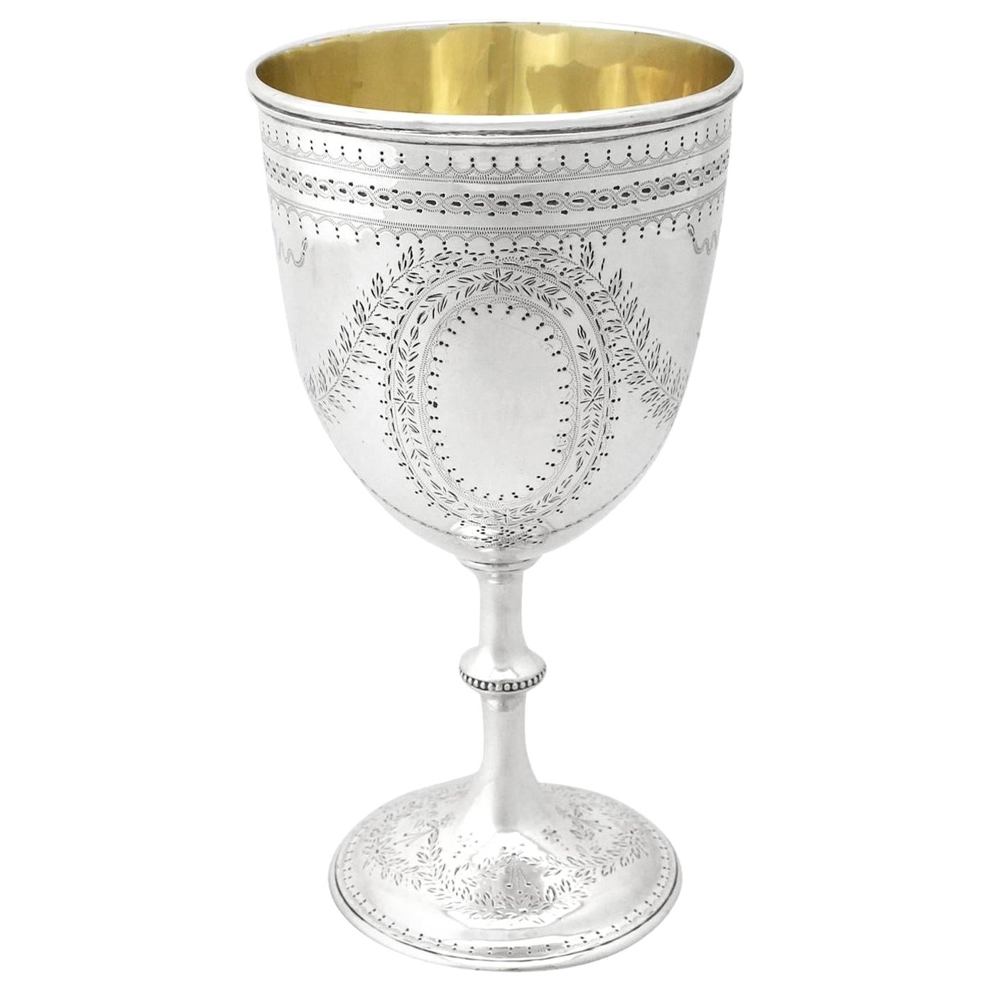 Antiker viktorianischer Goblet aus Sterlingsilber