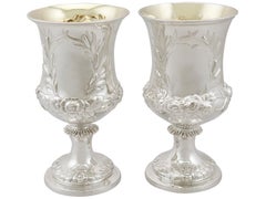 Antique Victorian Sterling Silver Goblets
