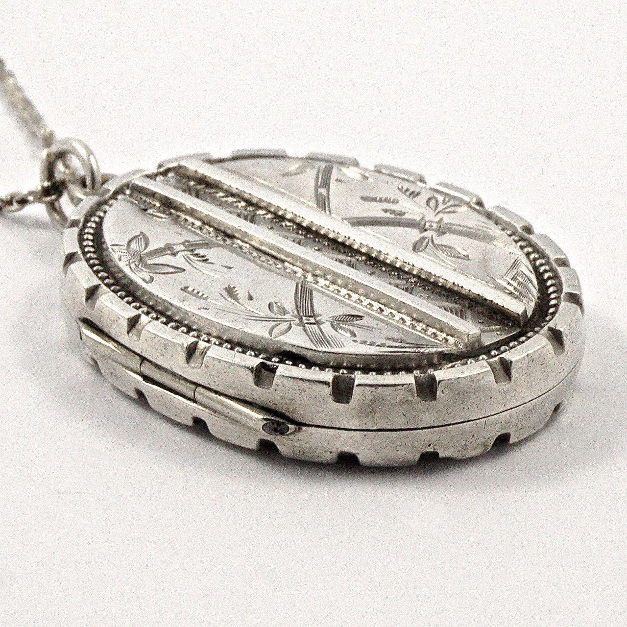 victorian silver locket