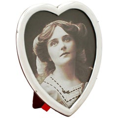 Antique Victorian Sterling Silver 'Heart' Photograph Frame