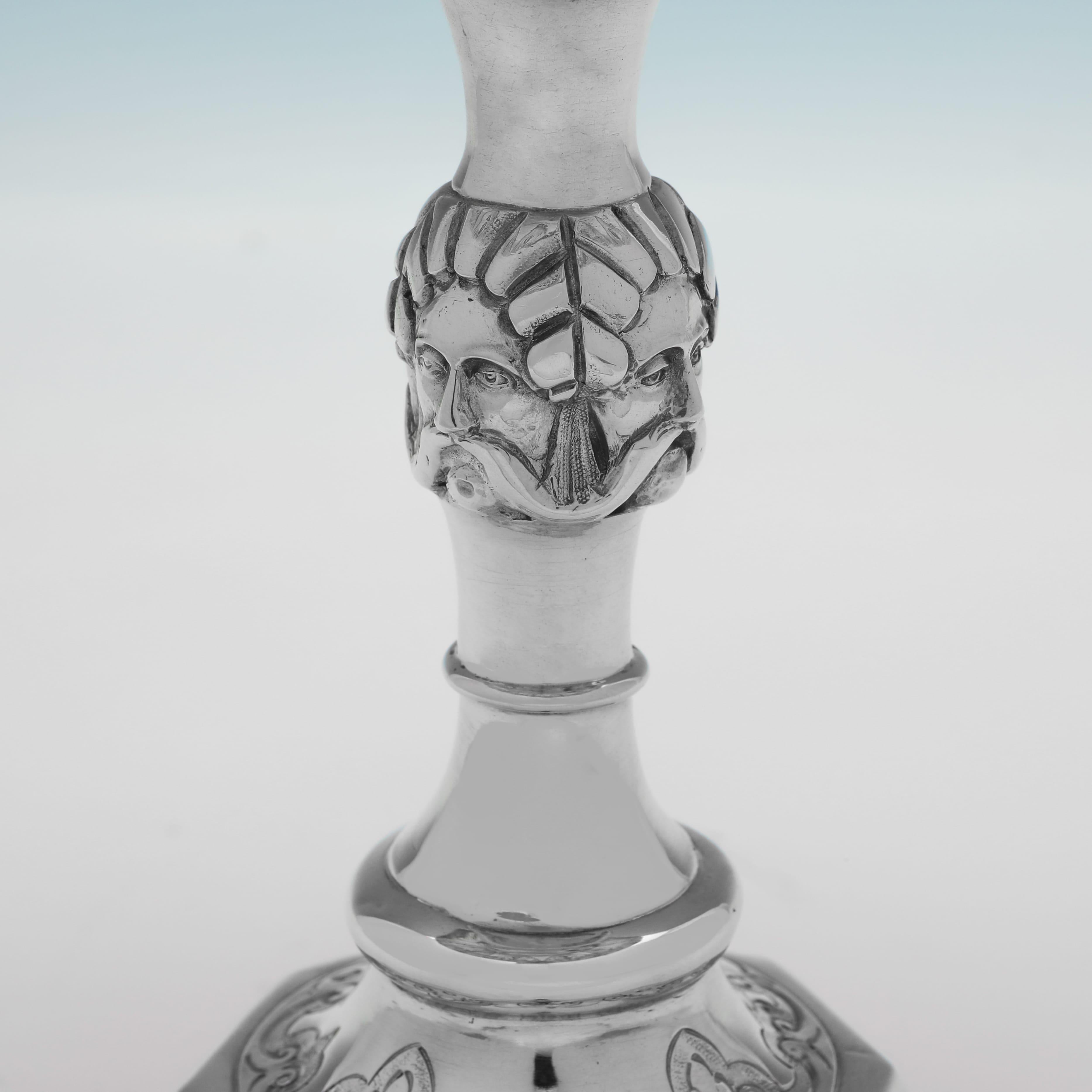 Anglais trophée victorien ancien en argent sterling fabriqué à Londres en 1865 en vente