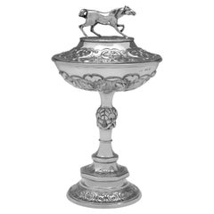 trophée victorien ancien en argent sterling fabriqué à Londres en 1865