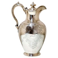 Antique Victorian Sterling Silver Hot Water Jug London 1860 E & J Barnard