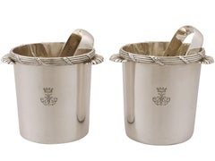 Antique Victorian Sterling Silver Ice Buckets / Pails