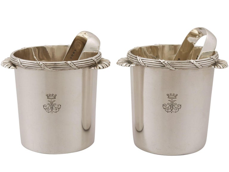 Antique Victorian Sterling Silver Ice Buckets / Pails at 1stDibs
