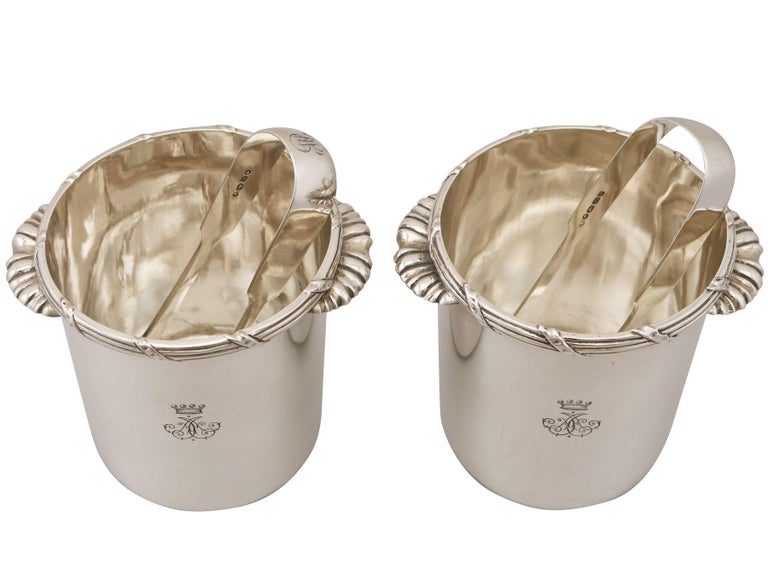 Antique Victorian Sterling Silver Ice Buckets / Pails at 1stDibs