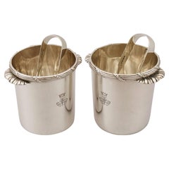 Antique Victorian Sterling Silver Ice Buckets / Pails