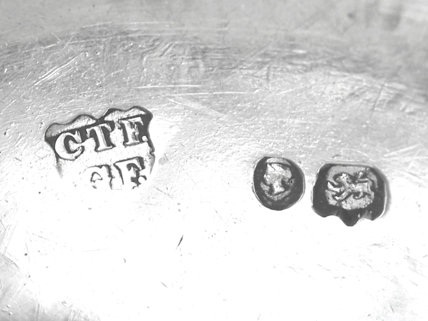 Antico calamaio vittoriano in argento sterling in vendita 11