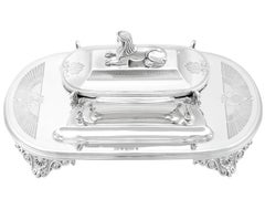 Antique Victorian Sterling Silver Inkstand