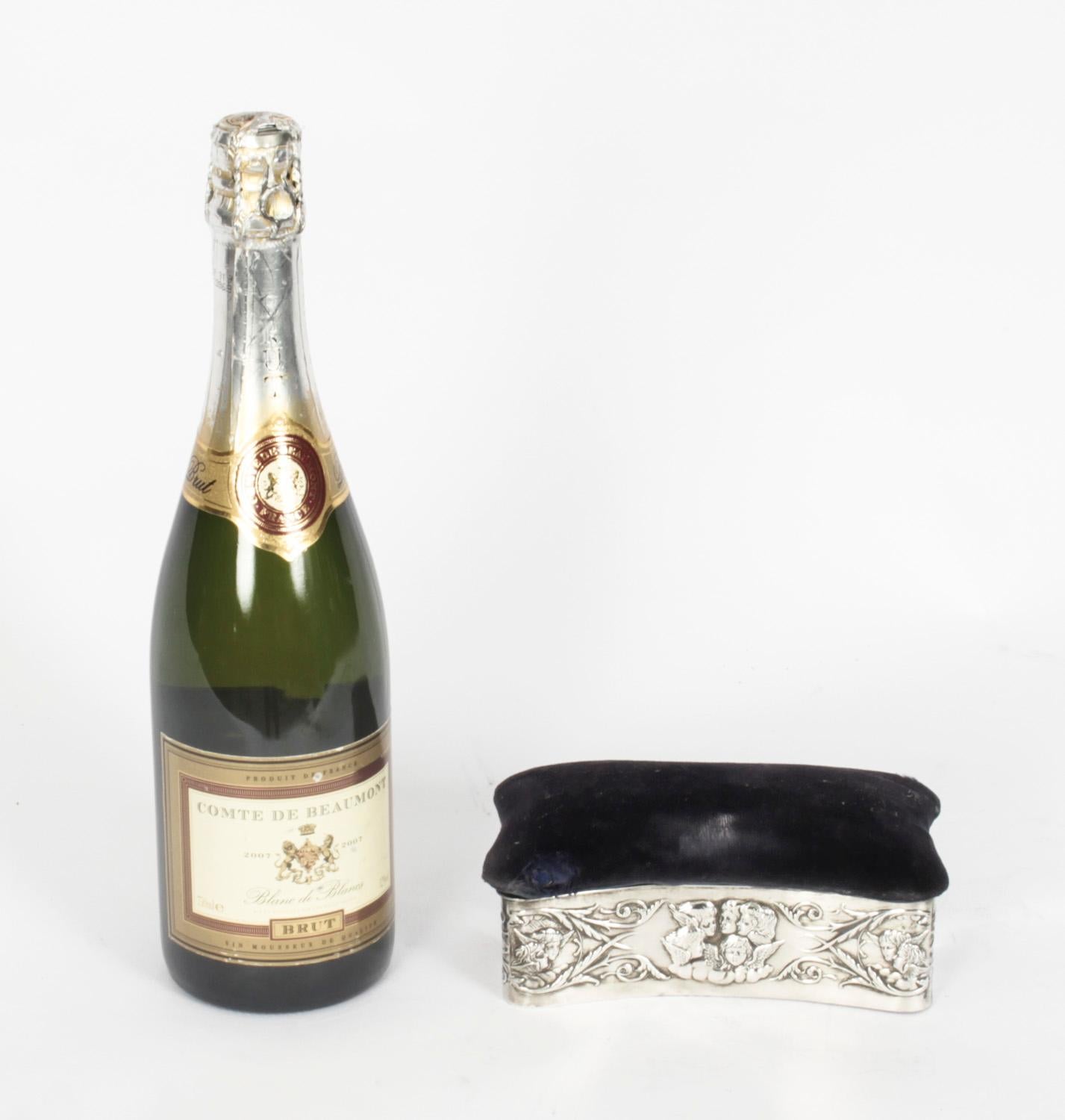 Coffret à bijoux ancien victorien en argent sterling H. Matthews 19ème siècle en vente 8