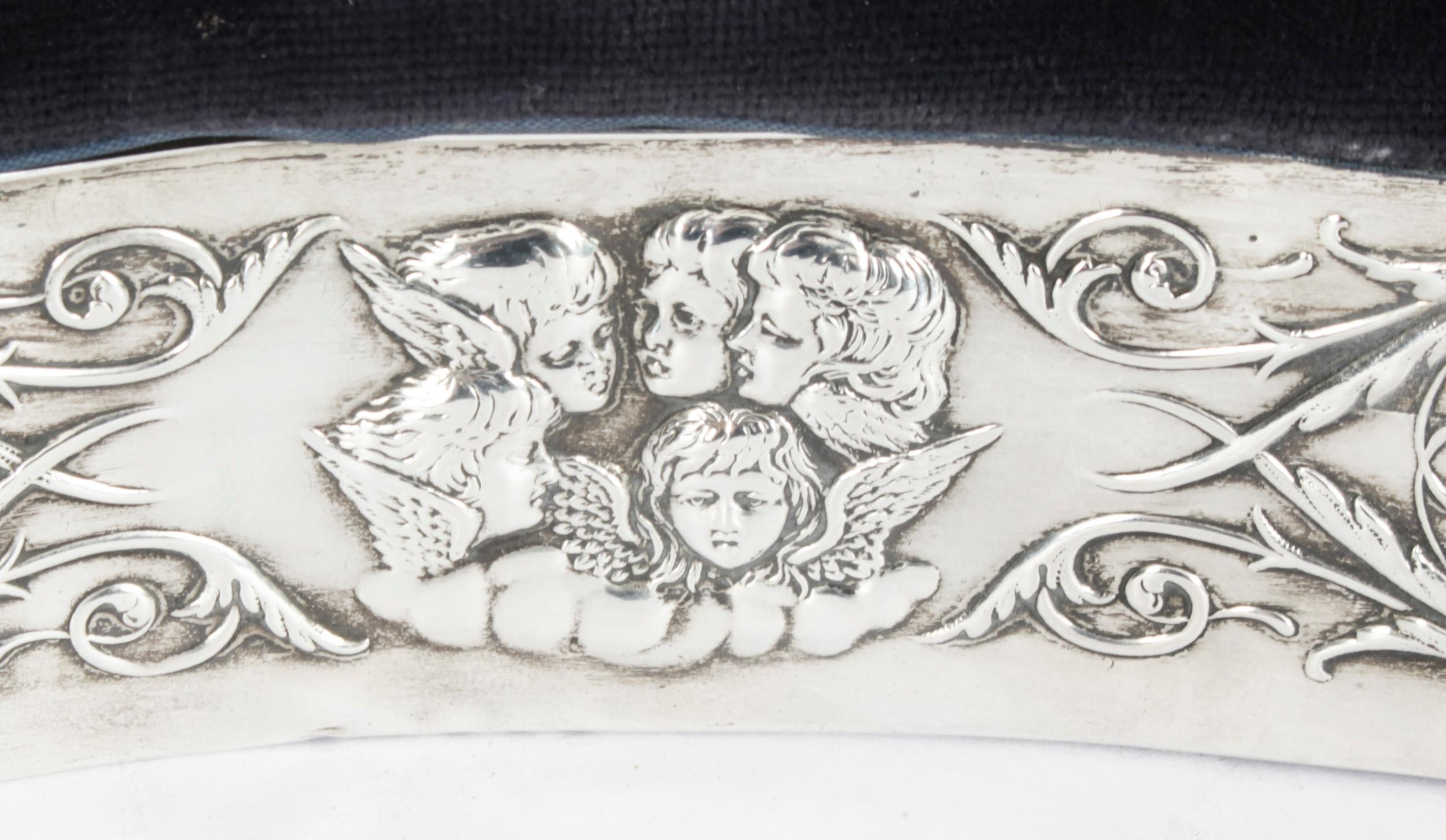 Antike viktorianische Schmuckschatulle aus Sterlingsilber, H. Matthews, 19. Jahrhundert im Angebot 2