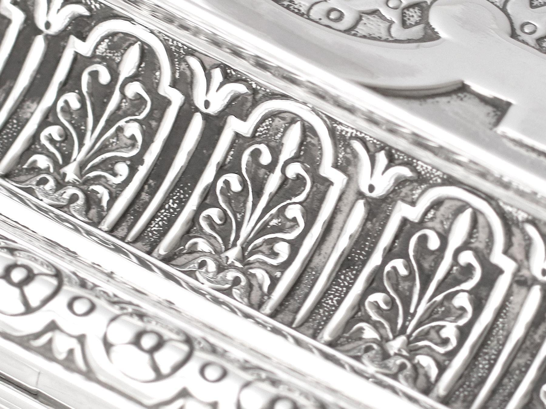 Antique Victorian Sterling Silver Jewellery Casket, 1838 5