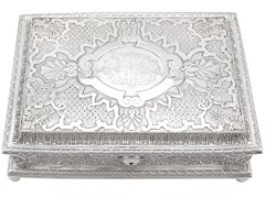 Antike viktorianische Schmuckschatulle aus Sterlingsilber:: 1838