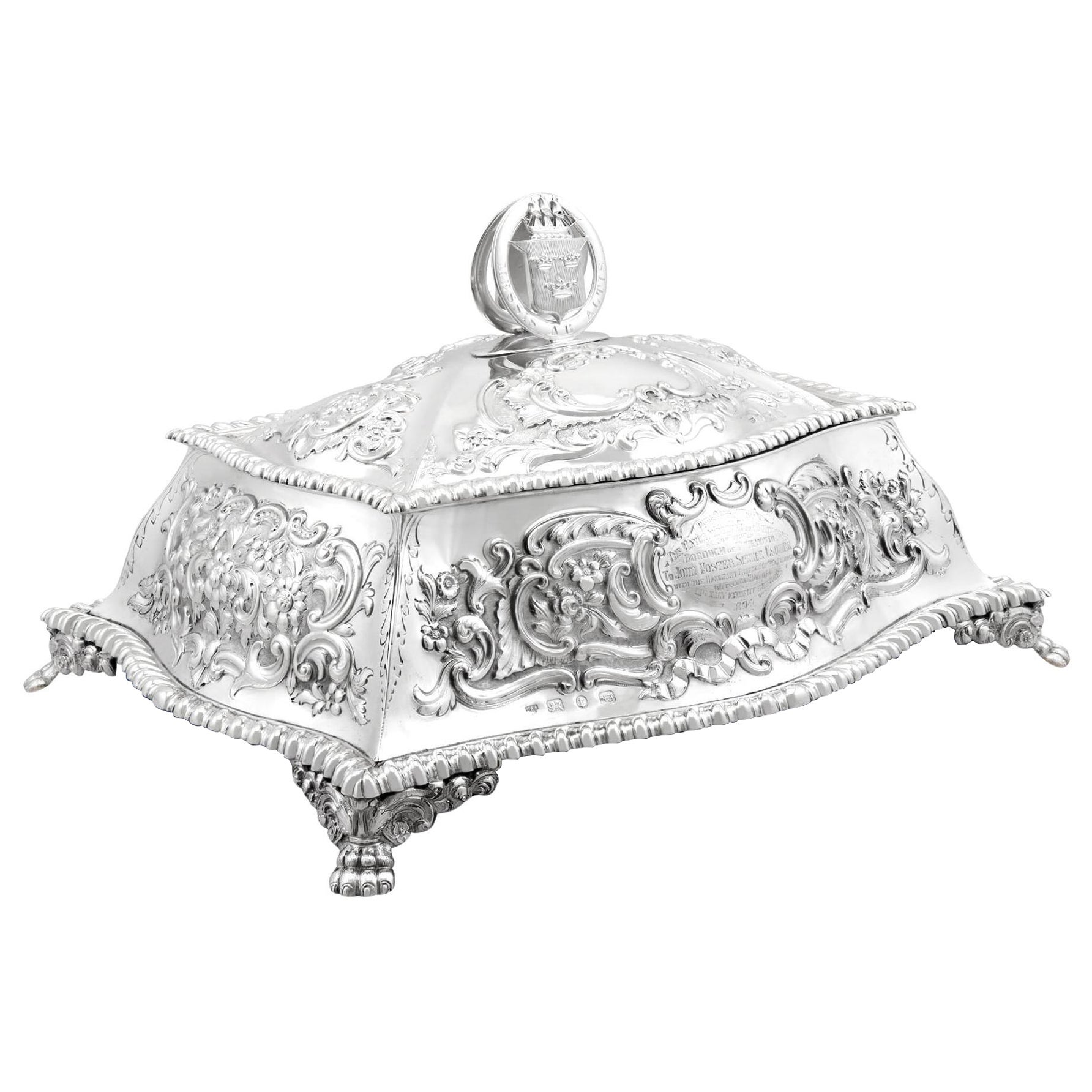 Antique Victorian Sterling Silver Jewellery Casket (1893)