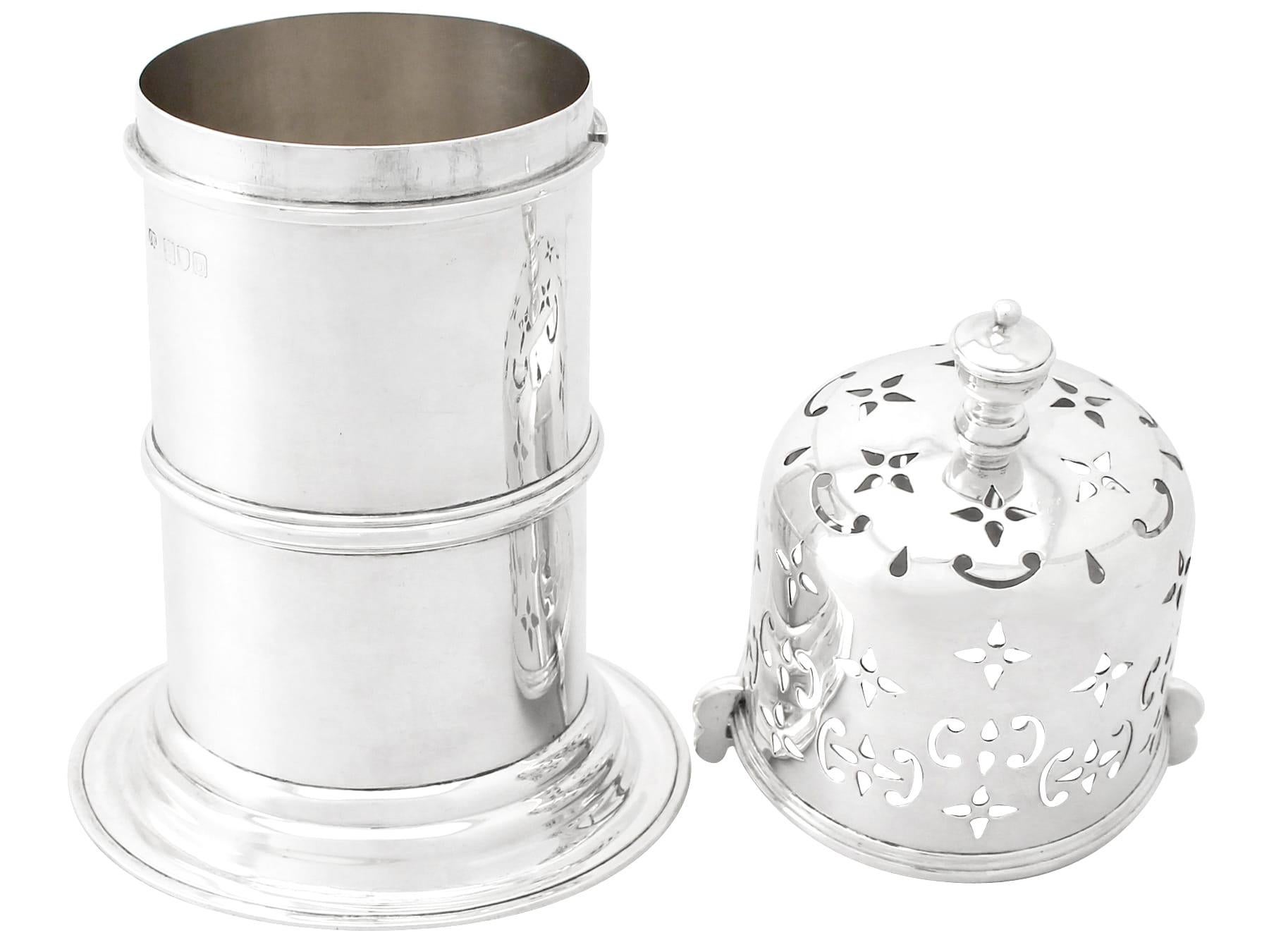 Antigua azucarera victoriana de plata de ley estilo faro Inglés en venta