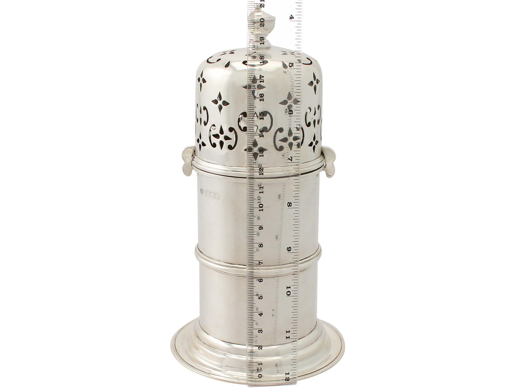 Antique Victorian Sterling Silver Lighthouse Style Sugar Caster For Sale 4