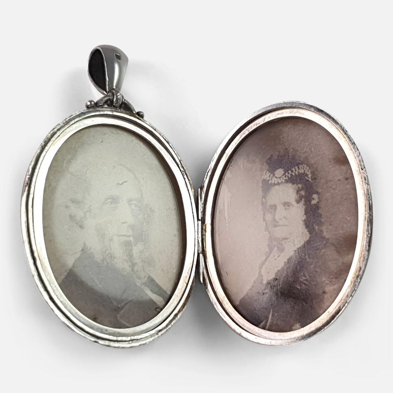Antique Victorian Sterling Silver Locket Birmingham 1881 At 1stdibs